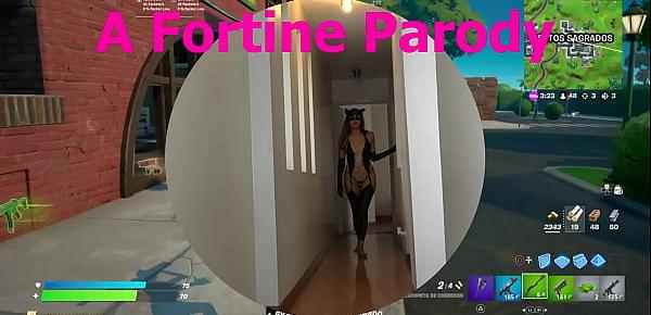  Latina girl in latex costume disturbs her boy friend during a Fortnite game